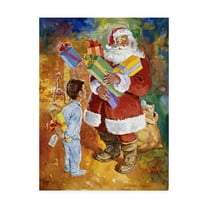Trademark Fine Art 'Santa Bearing Gifts' Canvas Art by Hal Frenck