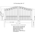 thumbnail image 2 of TAIMCO Galvanized Steel Driveway Dual Swing 3.6 X 1.8 Meters Gate, St.Petersburg Style, 2 of 6
