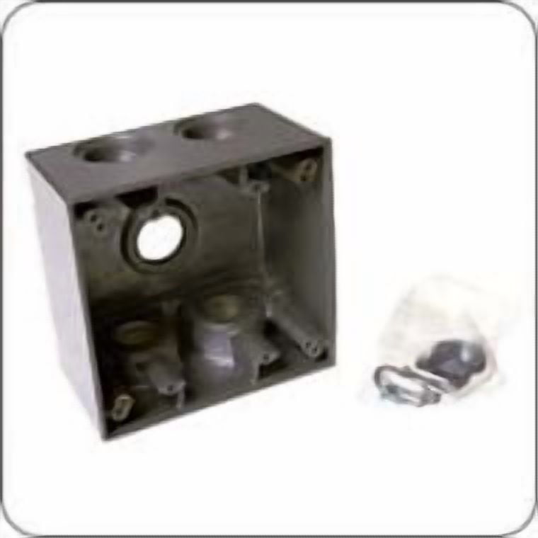 Bell Outdoor Weatherproof Box,1 in Hub,5Inlet 5389-0