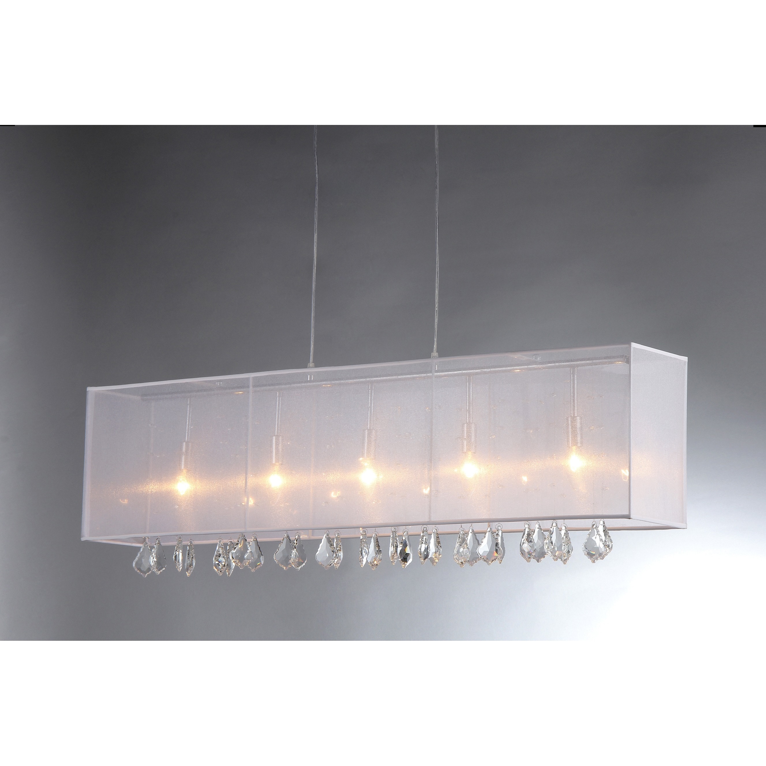Warehouse of Tiffany 'Jess' Crystal and Mesh Bar Chandelier