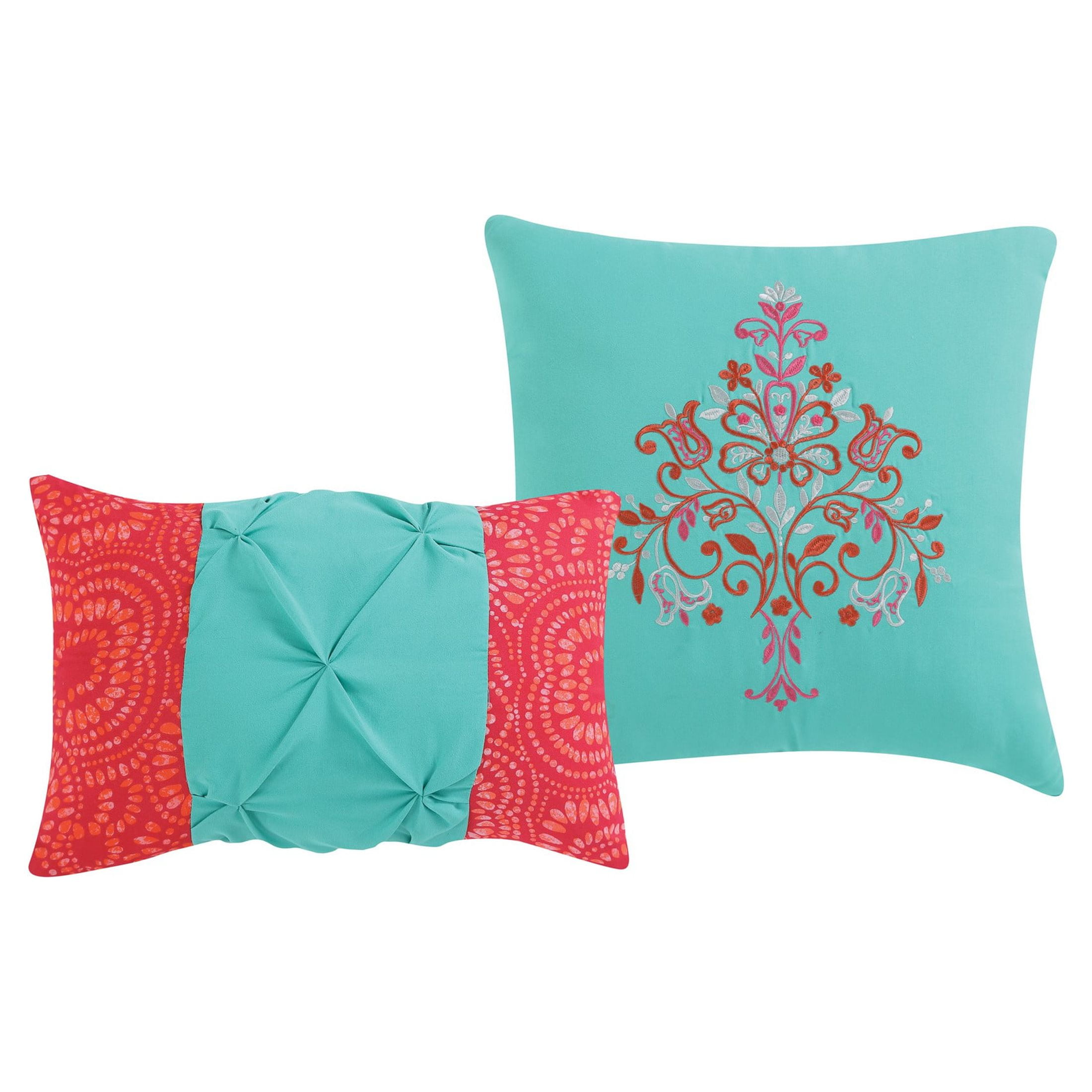 VCNY Home Casa Real 5-Piece Multicolor Damask Reversible Comforter Set, Full/Queen, Adult, Unisex