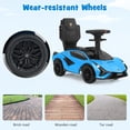 thumbnail image 4 of OLAKIDS 3 in 1 Ride on Push Car, Licensed Lamborghini Stroller Sliding Walking Car with Push Handle, Music, USB, Headlight, Under Seat Storage, Kids Foot-to-Floor Toy for 18-60 Months, 4 of 7