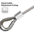 thumbnail image 2 of Milisten 200pcs Cable Crimps Wire Ferrules Rope Steel Cable Aluminum Crimping Loop Sleeve Steel Cable Double Ferrule Wire Rope Cable Clamps (Silver), 2 of 6