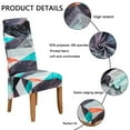 thumbnail image 2 of Large Chair Slipcovers,XL Dining Room Chair Covers Removable Washable Anti-Dust Spandex Printed Fabric High back Chair Protector for Kitchen Banquet Hotel Decoration-1 Pcs-D, 2 of 8