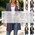 thumbnail image 3 of Lenpel Womens Fall Cardigans Ribbed Knit 3/4 Sleeve Open Front Casual Lightweight Outerwear Flowy Comfy Soft Solid Color Coats(White,X-Large), 3 of 6