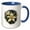 Blue/White, variant on 3drose, Artistic White Lilies Vector Design, 11oz Mug