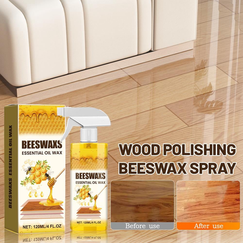 Wood Polishing Beeswax Spray, Furniture Care Polish Restorer, Nourishing Color Protection Anti-Crack Wood Maintenance Spray