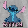 thumbnail image 2 of Girl's Lilo & Stitch Sitting Cute Stitch  Graphic Tee Athletic Heather Large, 2 of 5
