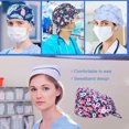 thumbnail image 3 of Paquete De 4 Gorros De Trabajo Para Enfermera, Servicio Prolongado, Color Puro, Botón Pulido Opaco, Gorros De Trabajo Multifuncionales Unisex, Uniformes De Trabajo Noticed AP008643-21, 3 of 5
