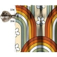 thumbnail image 6 of Rainbow Flowers Valances Curtains 70S Retro Abstract Hippie Windows Short Curtain Valance for Kitchen Bedroom Bathroom Decor with Rod Pocket, One Panel 54X18 Inches, 6 of 6