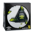 thumbnail image 2 of (4 pack) Umbro Tristar Size 5 Adult and Teen Soccer Ball, White/Gray/Yellow, 2 of 7