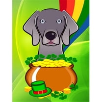 Caroline's Treasures BB1975GF Weimaraner St. Patrick's Day Flag Garden Size , Small, multicolor