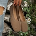 thumbnail image 4 of Samdudou Flats for Women Knit Mesh Slip On Ballet Shoes Closed Toe Lightweight Casual Loafers Breathable Footwear for Work Travel, 4 of 9