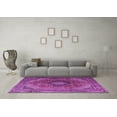 thumbnail image 3 of Ahgly Company Indoor Square Medallion Purple Traditional Area Rugs, 6' Square, 3 of 4