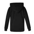 thumbnail image 4 of Winter Hoodies For Women Long Sleeve Zip Hoodie With Pockets Solid Color Pullover Sweatshirt Ulitacool Casual Blouse Black L, 4 of 5