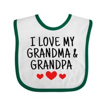 Inktastic I Love My Grandma and Grandpa Boys or Girls Baby Bib