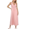 thumbnail image 1 of Camisón ALCEA ROSEA de satén de seda con encaje para mujer rosa XXL, 1 of 5