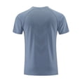 thumbnail image 5 of Men's Quick Dry Running T-Shirt With Nylon & Spandex, Crew Neck Short Sleeve Moisture Wicking Top, Solid Printed Athletic Tee for Gym Workout Fitness Reflective Casual | Zenithor,Gray 2XL, 5 of 7