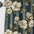thumbnail image 3 of Designart "Dreamy Floral Dreamscape In Classic Elegance Stripes" Striped Blackout Curtain Panels, 3 of 4