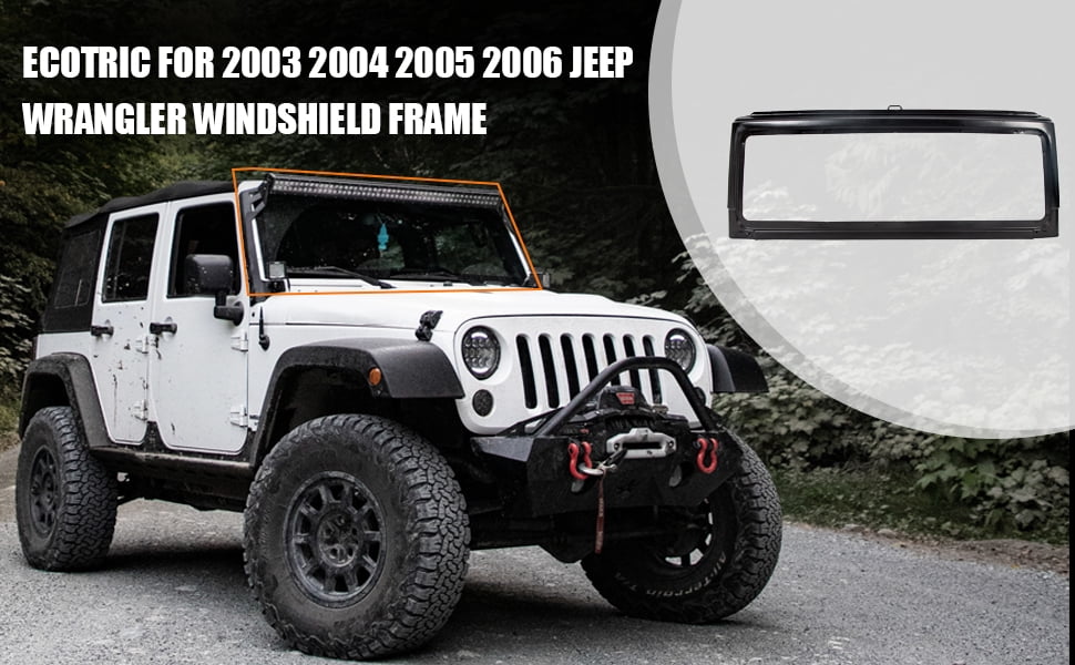 Kojem Full Windshield Frame Replacement for 2003 2004 2005 2006 Jeep Wrangler TJ CH1280107 55395014AB