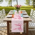 thumbnail image 4 of Table Runners 70 Inches Long Dress Scarves, Pink Bow Farmhouse Coffee/Dining/Kitchen Table Decor, Holiday Table Runner, Cute Watercolor Girls Cartoon Luxury 13x70 Inch, 4 of 9