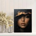 thumbnail image 2 of Abstract Golden Face Canvas Painting Wall Art，Suitable for Living Room Bedroom Office Hotel Restaurant and Cafe Decoration., 2 of 8