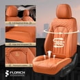 thumbnail image 6 of FLORICH Car Seat Covers Full Set, Comfortable Faux Leather Seat Protectors, Automotive Cushions Universal Fit for Most Cars SUV Trucks, Orange, 6 of 8