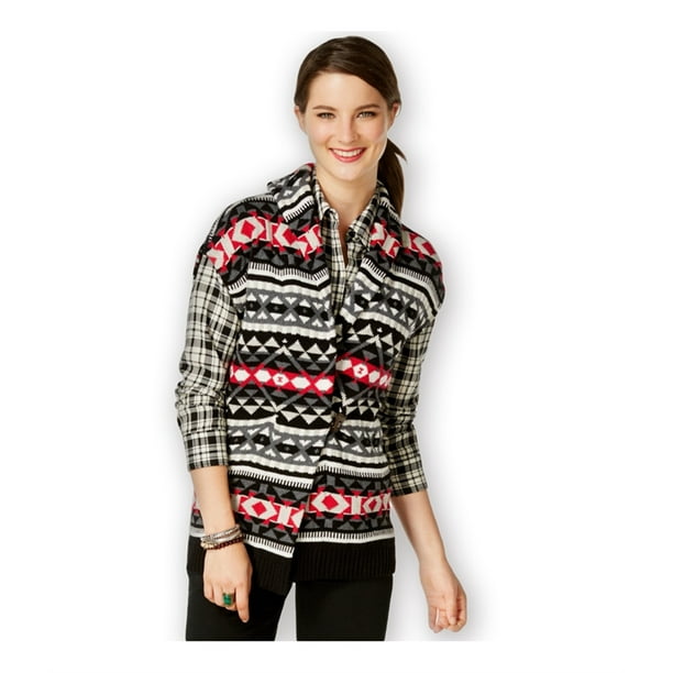 American Living Womens Fair-Isle-Print Sweater Vest, Black, X-Small -  Walmart.com