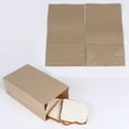 thumbnail image 5 of BRIGHTFUFU 100Pcs Yellow Kraft Food Packaging Bag Square Bottom For Bread And Snacks 18x9x6In, 5 of 5