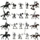 thumbnail image 5 of Miniature Medieval Soldier Figures Set Knight & Horse Figurines for DIY Mini Scenes, Tabletop Decor & Story Props, 5 of 5
