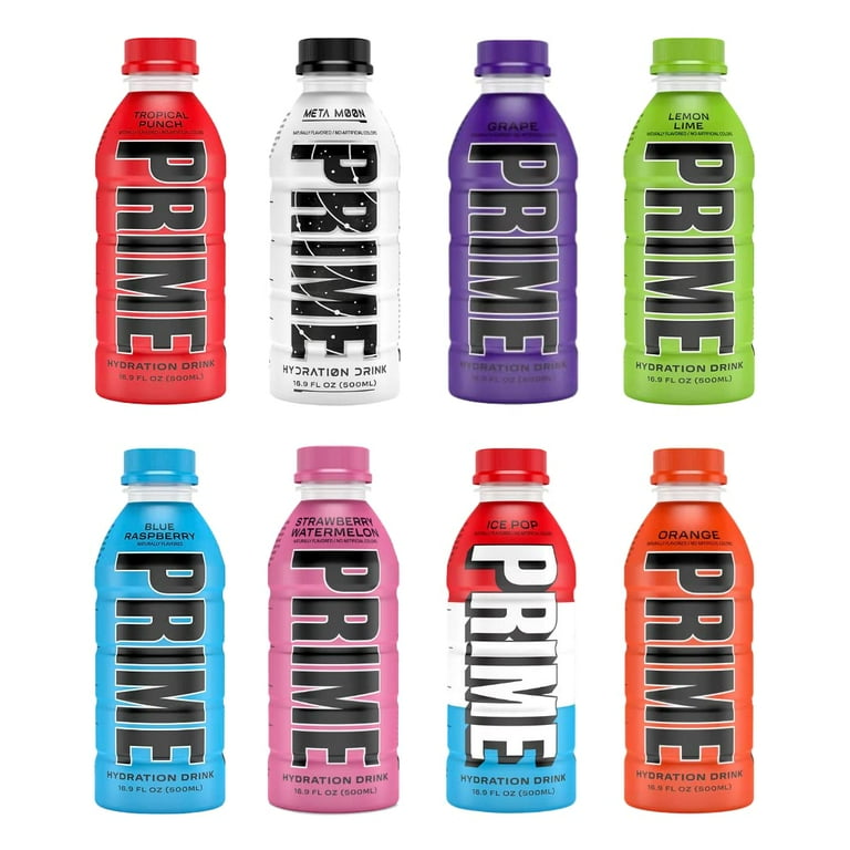 Prime Hydration Drink Variety Pack 16.9oz (8 Pack) 