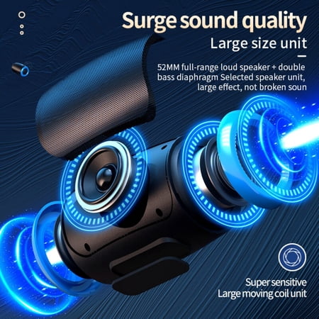LNJLAN TSN-1 Portable Speaker Wireless Bluetooth Speakers with 5.3 Stereo FM/SD/USB Disk/Aux Modes Waterproof Outdoor Hifi Sound
