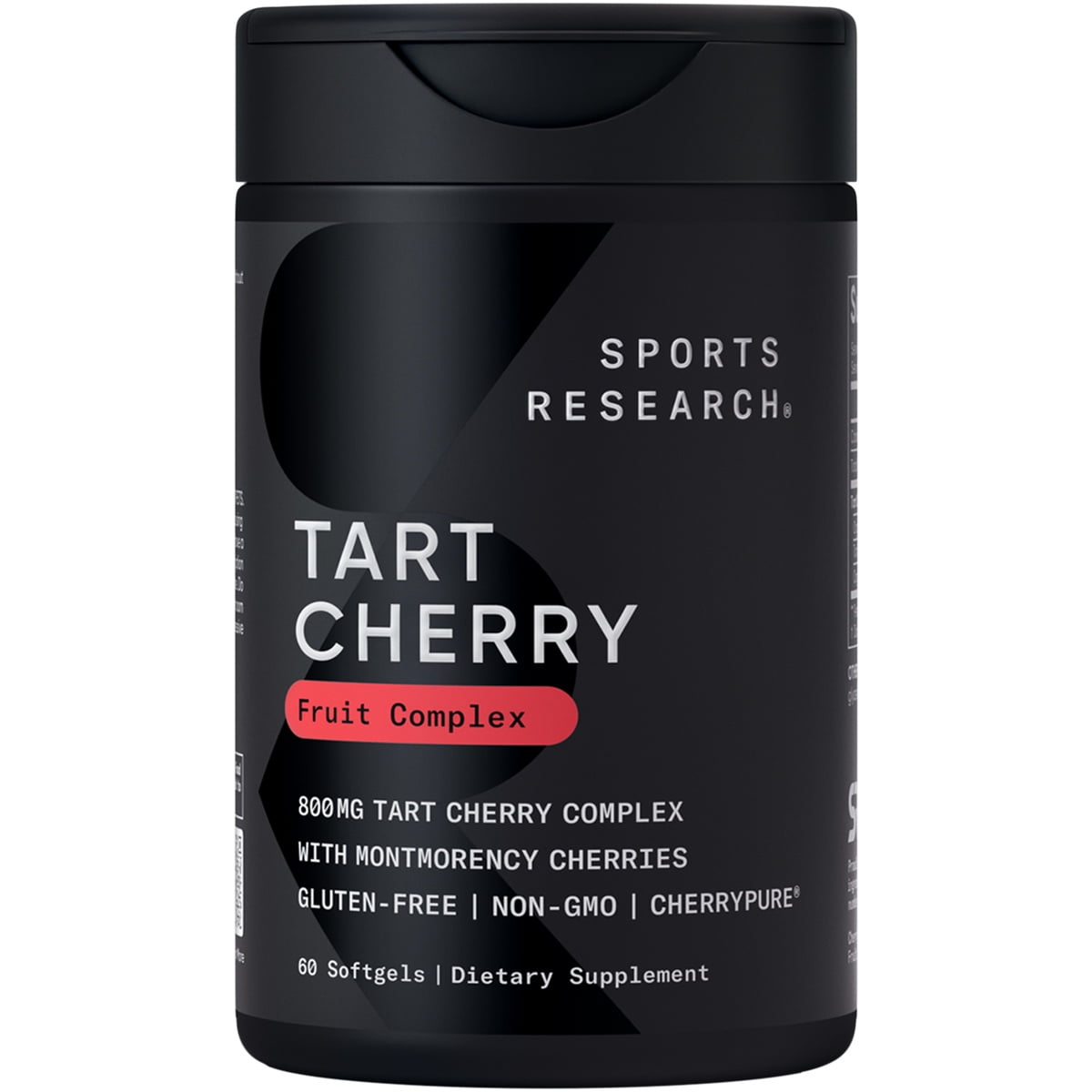 Sports Research® Tart Cherry Fruit Complex 800mg, 60 Softgels