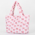 thumbnail image 2 of Bolso Hombro Mujer Floral Puffy Acolchado Tote Gran Capacidad Uso Diario (Arco) Rosa, 2 of 9