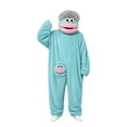 thumbnail image 4 of ZHANGDER Silly Onesie Funny Big Mouth Monster Onesie Fleece Hooded One Piece Soft Plush Loungewear, with Shoes and Comb, 4 of 6