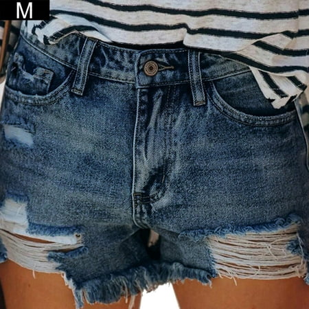 

BESTHUA Irregular Ripped Casual Shorts for Ladies