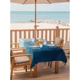 thumbnail image 2 of Outdoor Tablecloth with Umbrella Hole for Patio/Picnic/Party/Camping, Blue Ombre Waterproof Table Cloth Rectangle Table Cover Washable, Coastal Beach Modern Abstract Art (60"x 102"), 2 of 8