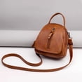 thumbnail image 2 of Mochila vintage de piel sintética versátil, bolso de hombro, bolso de viaje, mochila de moda para mujer (marrón), 2 of 8