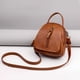 thumbnail image 2 of Mochila vintage de piel sintética versátil, bolso de hombro, bolso de viaje, mochila de moda para mujer (marrón), 2 of 8