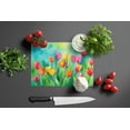 thumbnail image 4 of Tulips in Watercolor Glass Cutting Board Large 12 in x 15 in, 4 of 5