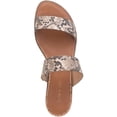 thumbnail image 5 of Sun + Stone Womens Snake Print Open Toe Slide Sandals, 5 of 5