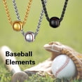 thumbnail image 5 of PROSTEEL Baseball Necklaces Silver Softball Pendants Stainless Steel Sports Jewelry Birthday Gift for Son Fathers, 5 of 9
