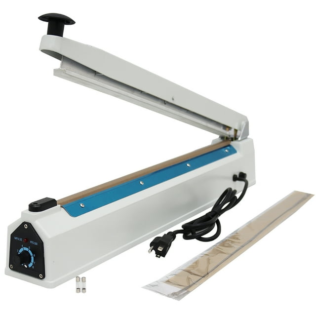 INTBUYING Scelleuse Manuelle à Impulsion 20 Pouces/500mm en Aluminium Poly Sac Scelleuse Manuelle Machine de Thermoscellage Minuterie Réglable 110V