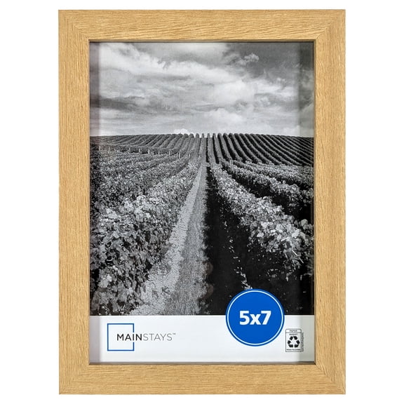 Mainstays – 5x7 Picture Frame – Wood Tone Gallery Linear Program Tabletop & Wall Photo Frame