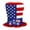 A, variant on Clode 2 Styles American Flag Top Hats Patriotic Hats for Independence Day & 4th of July Celebrations Gaming Paper Weights