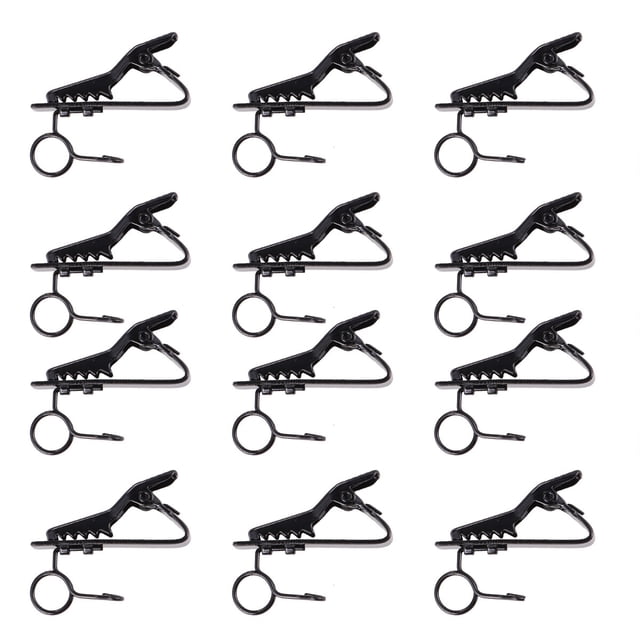 Shisuyan Clip de Microphone Crochet Fer 12 Pcs pour Ancres de Réseau et Divertissement Personnel