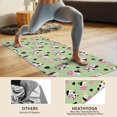 thumbnail image 4 of Green Cow Heart Pattern Hot Yoga Mat Towel Non Slip for Hot Yoga - Quick-Drying Yoga Mat Cover with 4 Corner Pockets with Travel Bag - Hot Yoga Towel Non Slip Grip Moisture Wicking Sweat 70"x26", 4 of 6