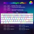 thumbnail image 5 of Hot-Swappable Mechanical Gaming Keyboard, Detachable USB Cable 60% Mini Wired Keyboard with Powder RGB Light for PC Gamer Office/Windows PC Laptop Mac/Xbox PS4 PS5,68 Keys, 5 of 9