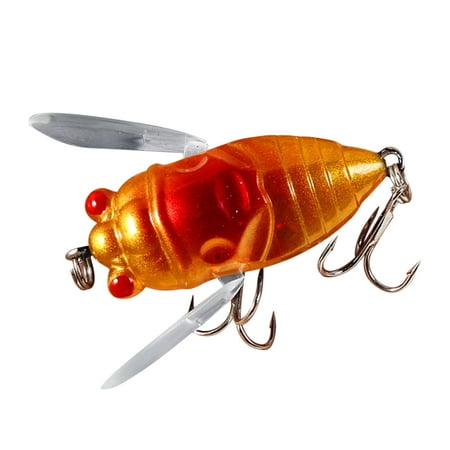 Cicada Fishing Lure 3D Holographic Eyes Fishing Hard Lures Fishing Cicada Bait Sturdy Fishing Topwater Lure Artificial Fishing Bait for Lake Pond Freshwater