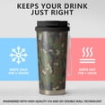 thumbnail image 2 of 18oz Travel Coffee Mug, 316 Stainless Steel Vacuum Insulated Tumbler with 2-in-1 Straw Lid & Strap, Camouflage Print, 2 of 6